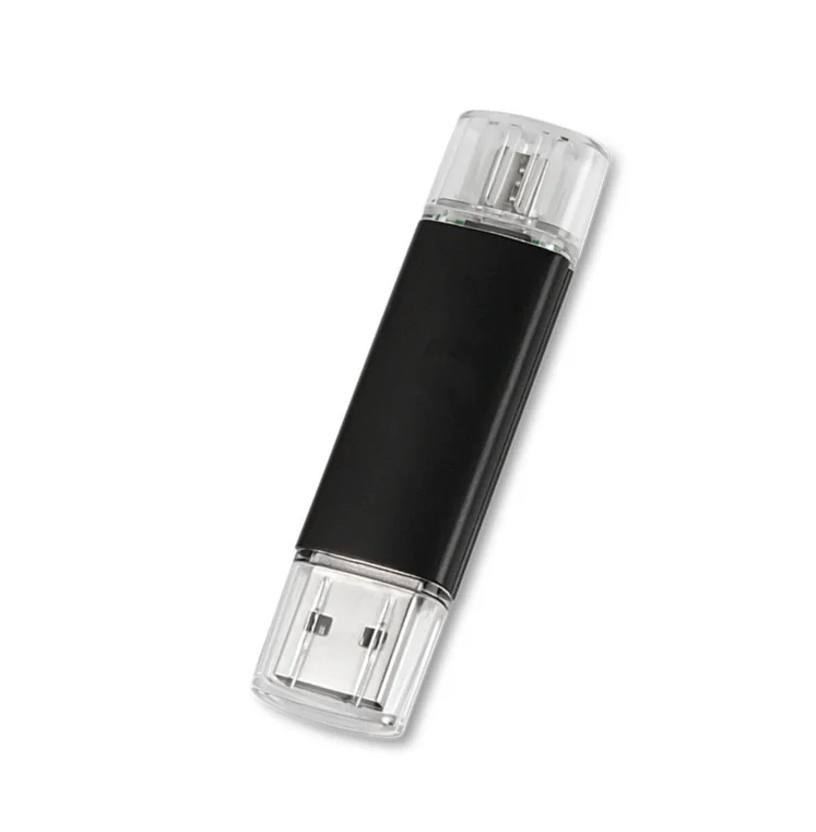 black USB флеш-накопитель флешка OTG высокоскоростной накопитель 64 ГБ 32 ГБ 16 ГБ 8 ГБ 4 ГБ внешний накопитель двойное применение микро USB накопитель - Цвет: black