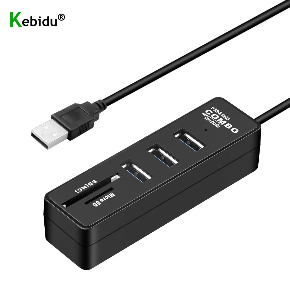 Разветвитель Kebidu 2 в 1 с USB 0 на 3 со светодиодным дисплеем до 480 Мбит/с | Компьютеры и