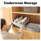 Моющаяся коробка для хранения нижнего белья, складные бюстгальтеры, носки, ящик-органайзер, многофункциональная фотография