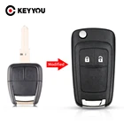Складной чехол-брелок KEYYOU 20x сменный Корпус ключа для Chevrolet Aveo, 2 кнопки