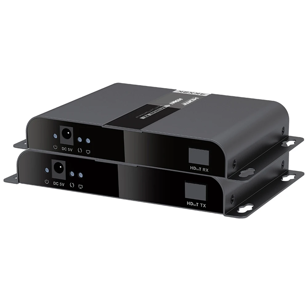 Профессиональный 4K UHD HDMI удлинитель по оптоволоконному кабелю до 20 км HDbitT через IP