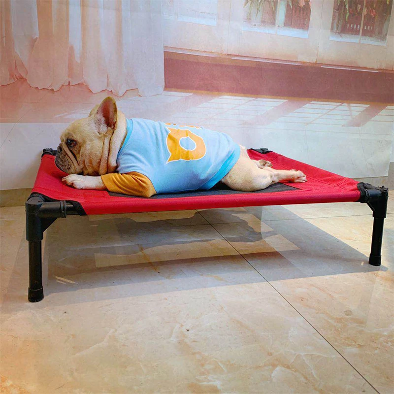 Охлаждающая поднятая кровать для собак и кошек летняя дышащая сетчатая