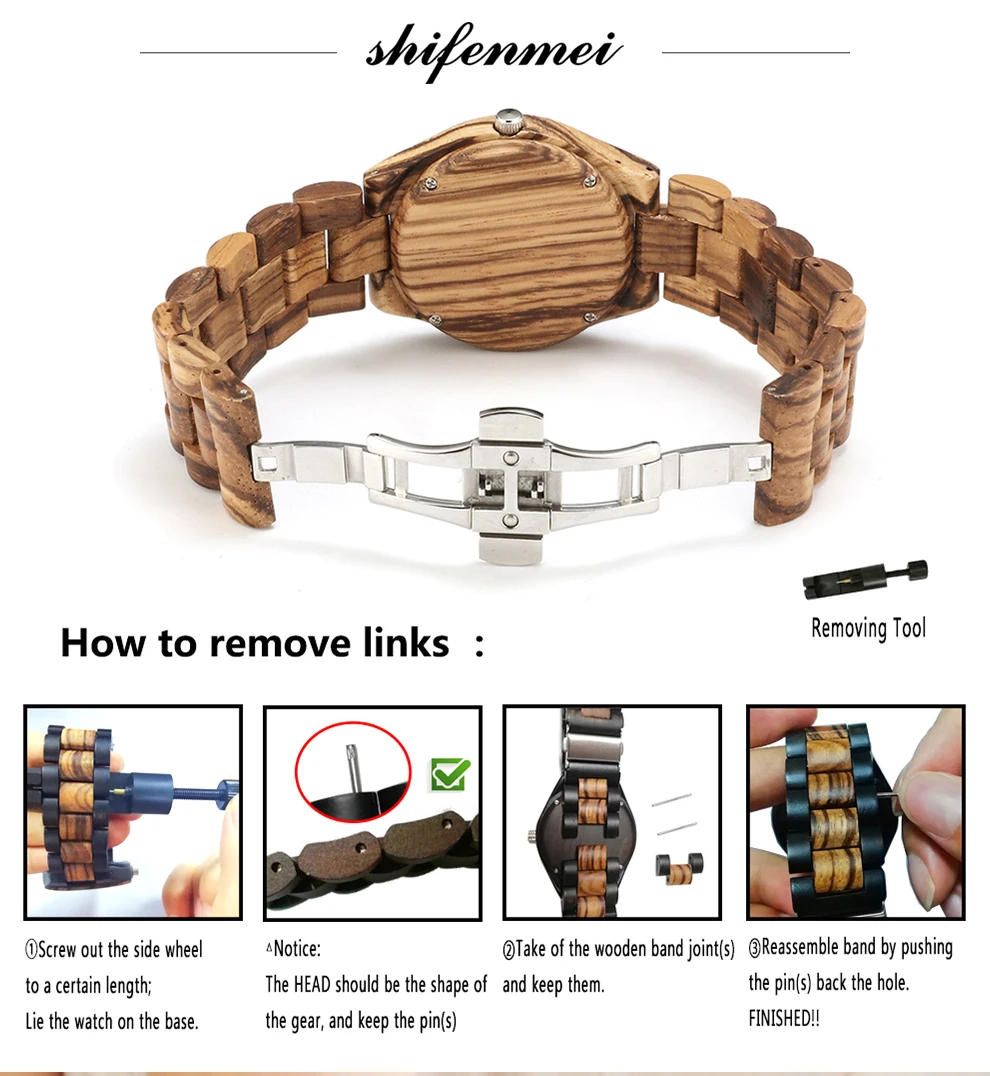 Shifenmei Watches Women Fashion Watch Wood Watches Woman Top Luxury Brand Quartz Wristwatch Ladies Clock relogio feminino