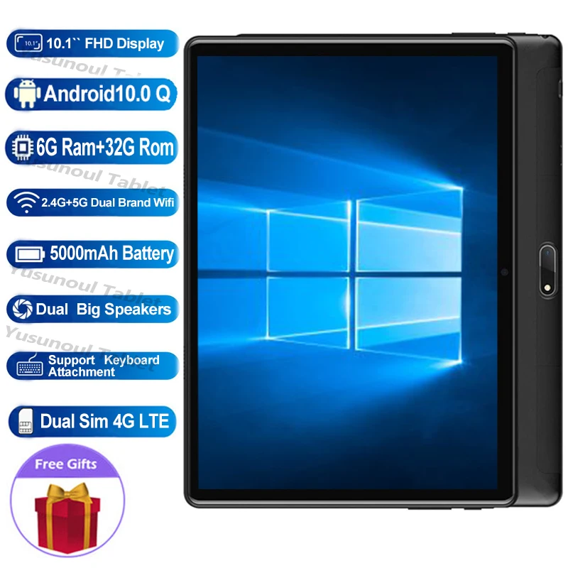 Планшетный пк 6 ГБ ОЗУ 32 Гб ПЗУ Гугл игры 10 дюймов 4G LTE 5.0MP pix 1280 * 800HD Android 0 OS