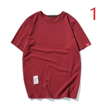 

Summer thin men's short-sleeved t-shirt round neck trend Slim solid color clothes male handsome T-shirt