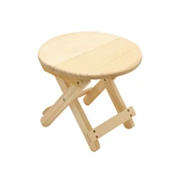 portable picnic wooden stool outdoor camping folding chair stable home fishing step living room for kids adults round gardening