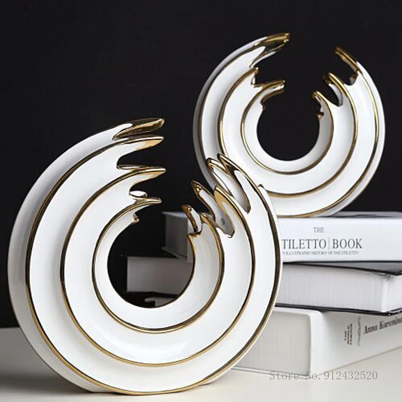 

Home Decorative Ceramic Vase Nordic Modern Minimalist Irregular Round Vase Living Room Bedroom Decorative Vase