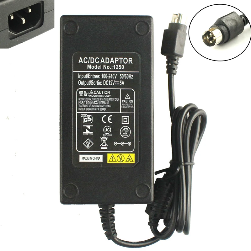 12V-5A импульсный источник питания 4-контактный 60 Вт преобразователь для