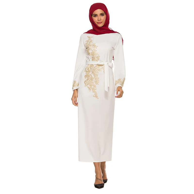 

Muslim Dress Women Eid Mubarak Abaya Dubai Turkey Slim Fit Long Embroidered Dress Kaftan Islam Clothing Abayas Dresses for Women