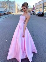 2020 simple prom dresses spaghetti strap scoop neck a line flower beads pockets princess pink evening dress %d0%bf%d0%bb%d0%b0%d1%82%d1%8c%d1%8f %d0%b7%d0%bd%d0%b0%d0%bc%d0%b5%d0%bd%d0%b8%d1%82%d0%be%d1%81%d1%82%d0%b5%d0%b9