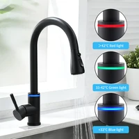 LED Faucet For Water in The Kitchen Torneira De Cozinha LED Light Sink Faucet Brass Hot Cold Deck Mounted Bath Mixer Tap 866006