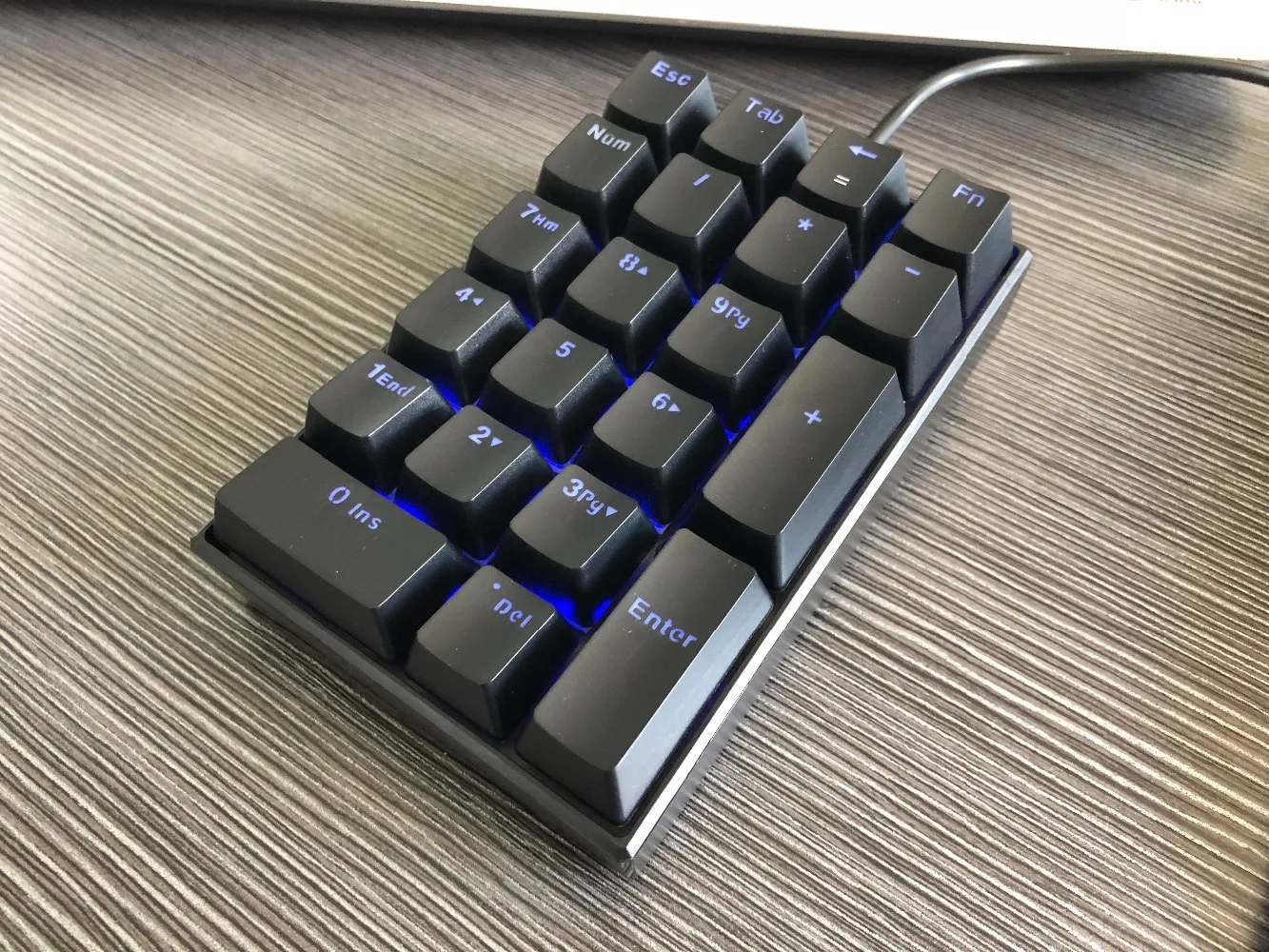 Motospeed K23 USB Проводная цифровая механическая клавиатура с Kailh коробка переключатель черный синий светодиодный подсветка 21 клавиши ноутбука