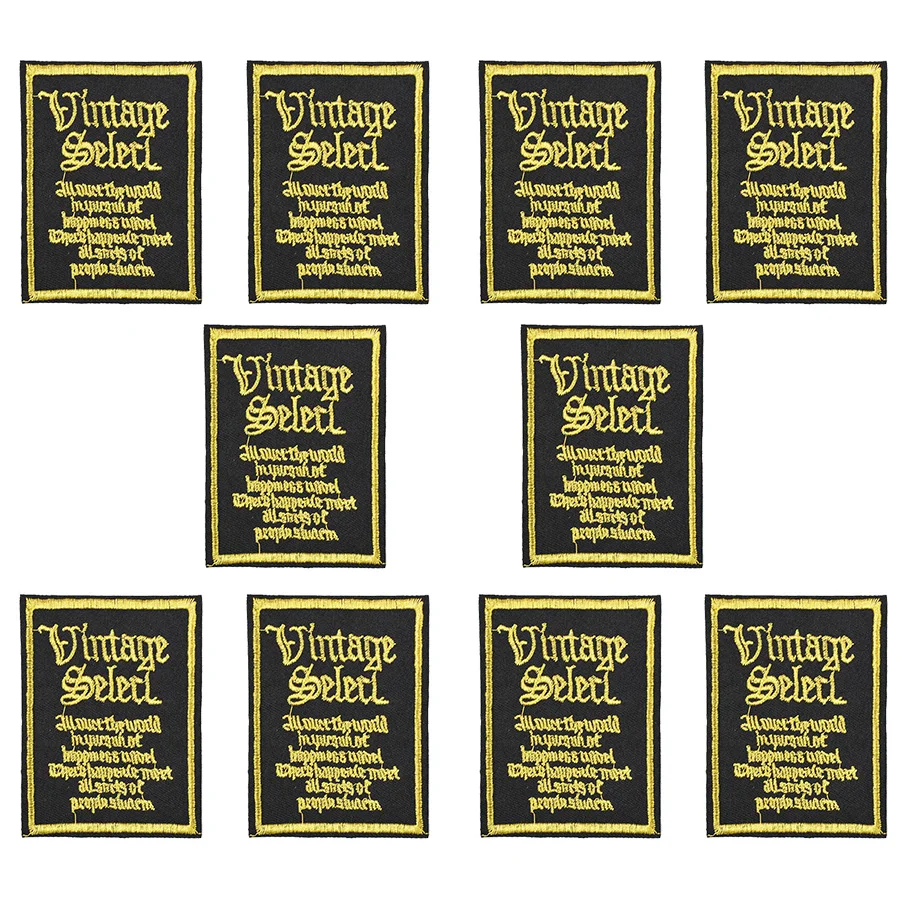 Золотые вышитые нашивки для одежды аппликация текста патчи утюга Швейные