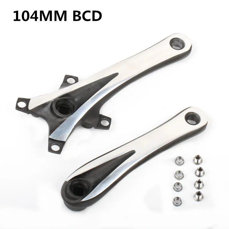 Кольцо цепи велосипеда из алюминиевого сплава 104 мм BCD серебро 170 MTB Горная дорога
