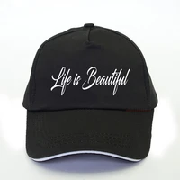 life is beautiful letter print women baseball cap 2020 summer men leisure outdoor trucker cap adjustable unisex snapback hat