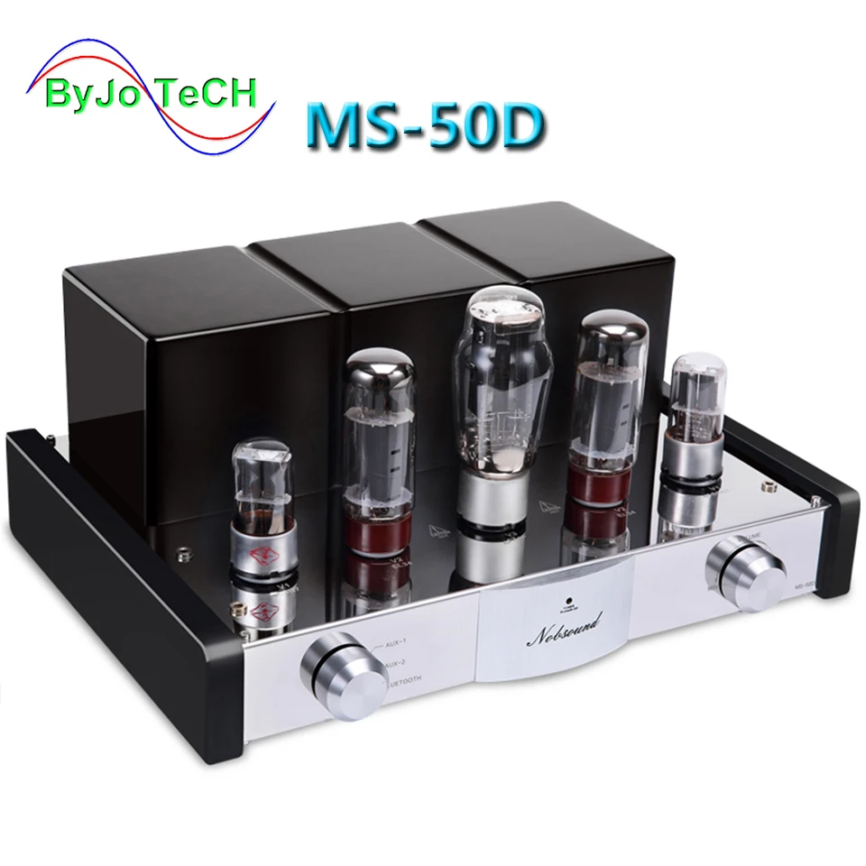 

Nobsound MS-50D Tube Amplifier HI-FI Amplifier 2.1 Channels Amp Vaccum Tube AMP Bluetooth Amplifier and USB MS-10D 30D Upgraded