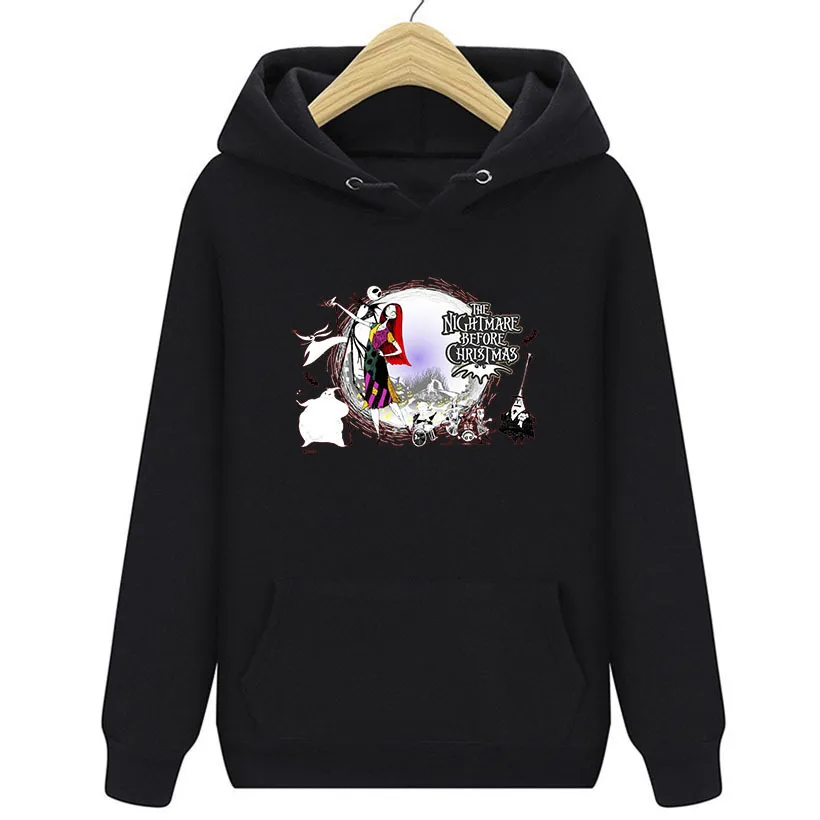 

Autumn Winter Loose Hooded Oversize Sweatshirt Harajuku Streetwear Aesthetic Halloween Christmas Nightmare Hoodies Women Men