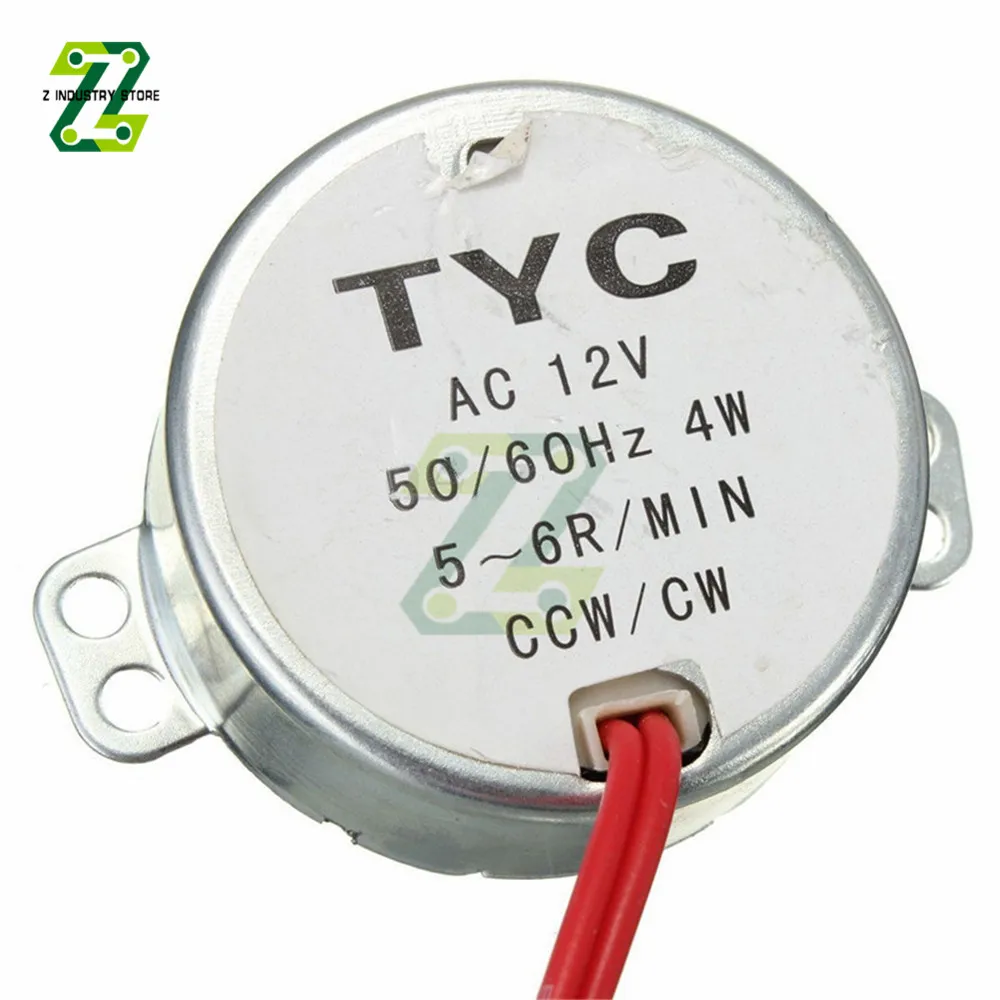 TYC-50 5-6 об/мин синхронный двигатель AC220-240V AC12V 50/60 Гц крутящий момент 4 кг/см Вт CW/CCW |
