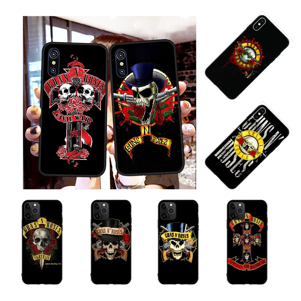 Модный чехол NBDRUICAI Guns n roses для телефона iPhone 11 pro XS MAX 8 7 6 6S Plus X 5S SE XR|Бамперы| |