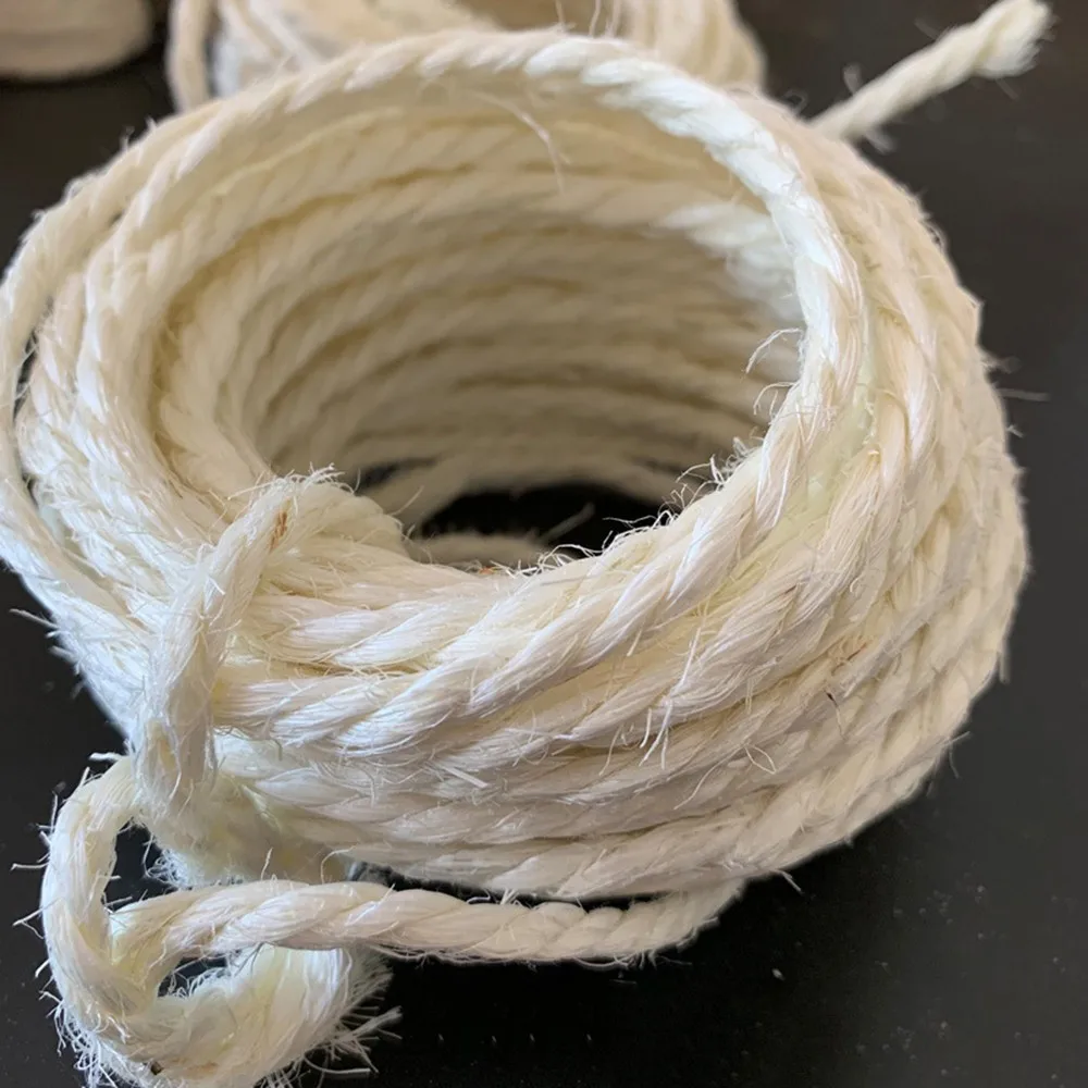 5mm x 5M Pet Скребок Пост пеньковая веревка DIY сизалевая веревка для Когтеточка для кошек дерево забавные игрушки для кошек веревка для обвязки для кошка ловить рамки 3/5/10/20 м - Цвет: 5mm x 5M