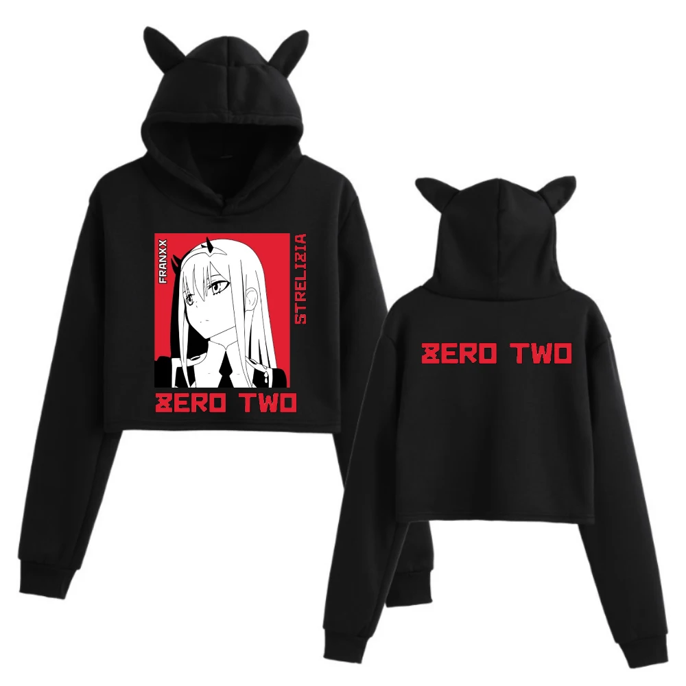 

Толстовка с аниме Zero Two, модные пуловеры, топы, милая Повседневная Свободная Женская толстовка