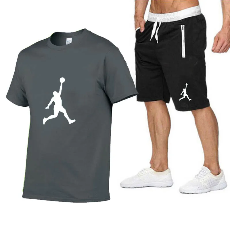

Summe Men's Brand Sportswear Shorts Set Short Sleeve Breathable T-Shirt And Shorts Casual Wear Men's Basketball Training Suit