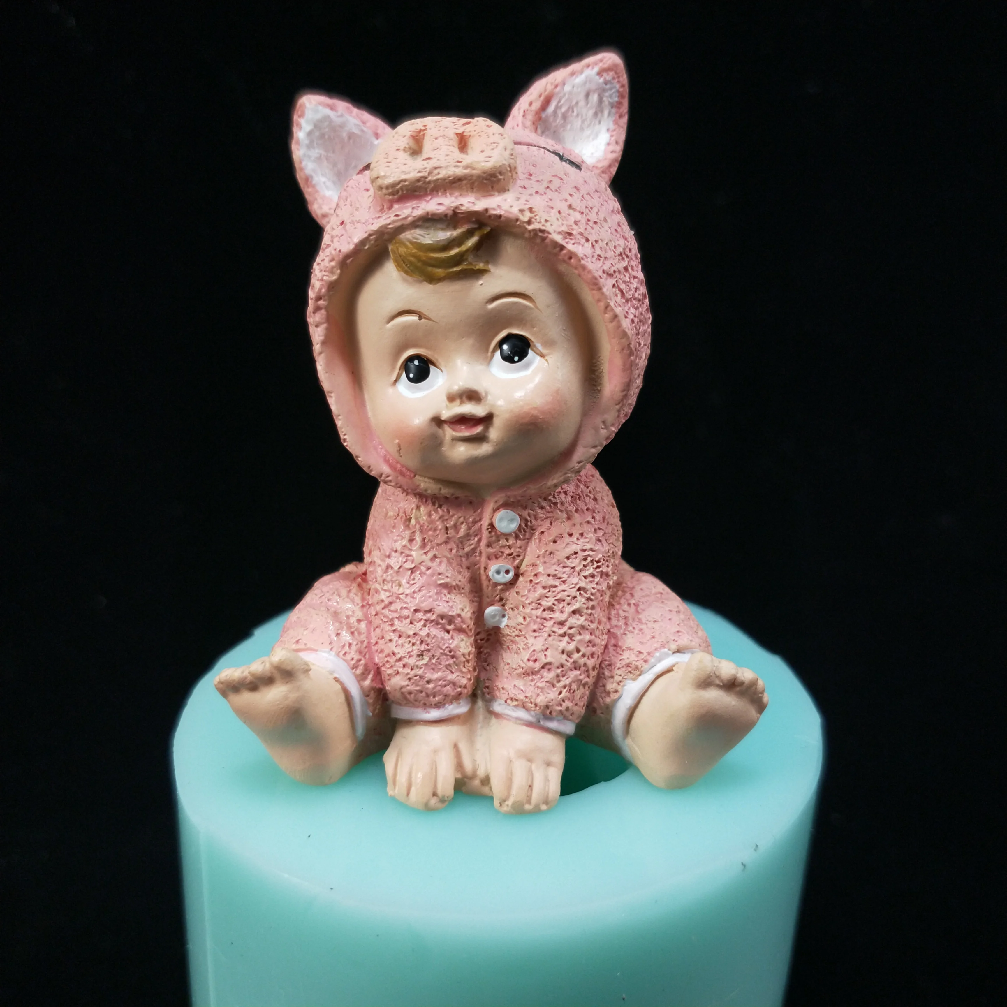 

3D cute little angel little girl mold candle mold baby party sugar cube cake decoration