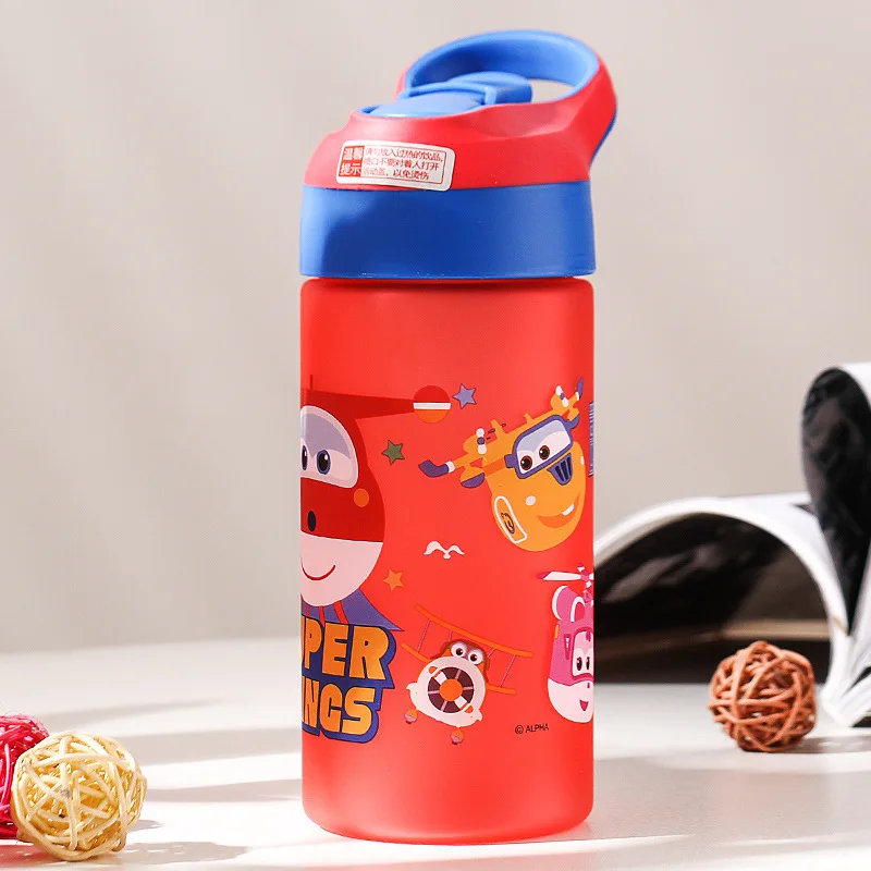 

Genuine Super Wings Kids Water Sippy Cup Creative Cartoon Baby Feeding Cups with Straws Leakproof Water Bottles Plush Bag Toy