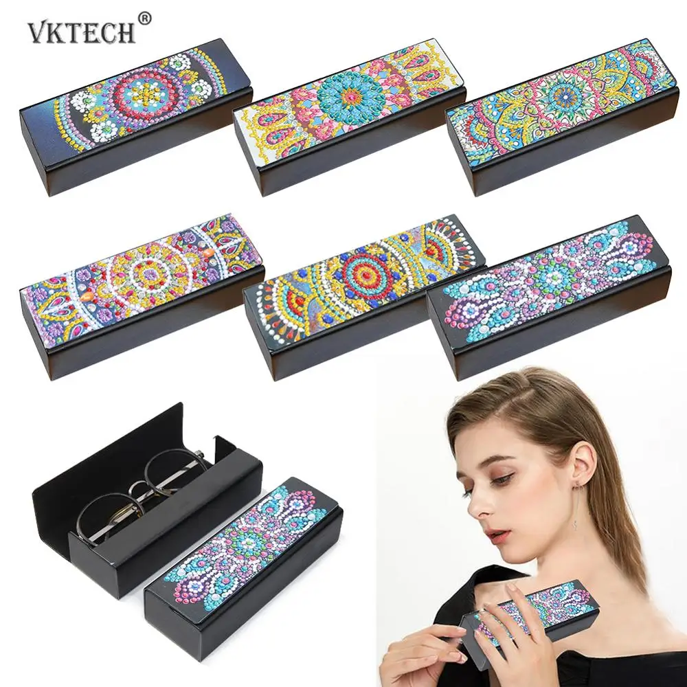 Футляр для очков сделай сам портативный кожаный чехол солнцезащитных с алмазной