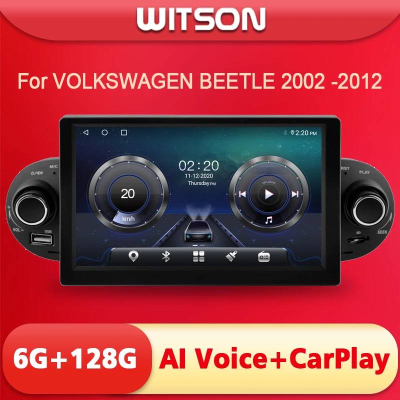 Автомобильное Радио WITSON Android 13 для VOLKSWAGEN BEETLE 2002 2003 2004 2005 - 2012 Carplay Auto Navi IPS Stero GPS