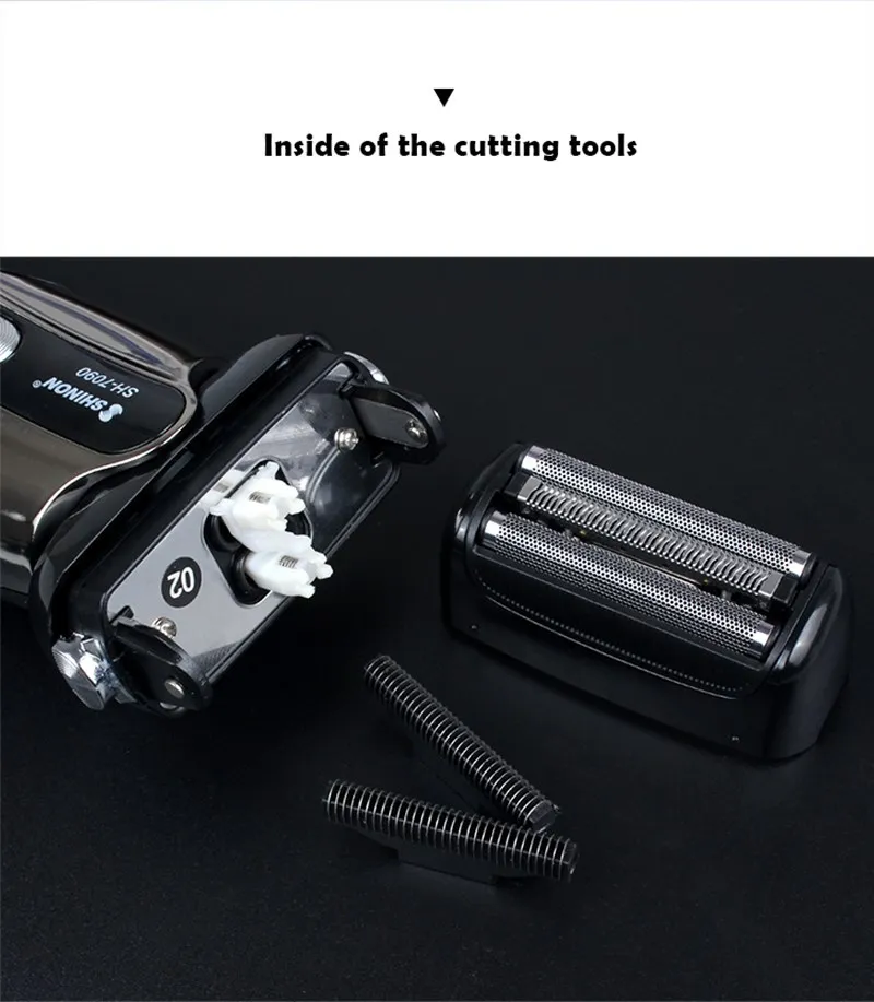 Перезаряжаемая бритва 3D с тройным плавающим лезвием бритвенные бритвы