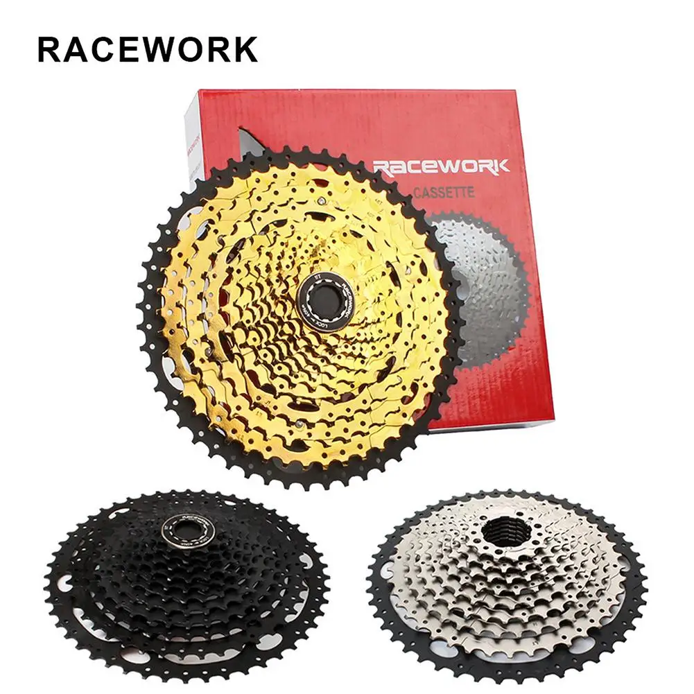 

RACEWORK 11-42 11-46 11-50T 11-52T 10/11/12 Speed Mountain Mtb Bike Bicycle Cassette Flywheel Compatible for Sram Shimano