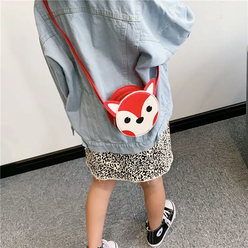 Cartoon Animal Children Coin Purse Crossbody Bags Lovely PU Leather Baby Kids Shoulder Bag Boys Girls Gifts Accessories Handbags