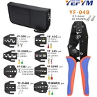 YEFYM YF-04B обжимные плоскогубцы зажим Кабельные Инструменты вилкатрубкаИзолированныекоаксиальные клеммы набор многофункциональная углеродистая сталь