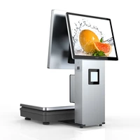15kg weighing scale with touch pos terminal and barcode printer