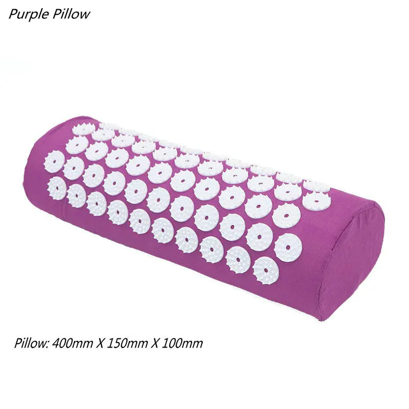 Purple Pillow Массажер подушка Массажный коврик для йоги акупрессур снимает стресс на спине телесная боль Спайк Коврик акупунктурный массаж йога матрас с подушкой - Цвет: Purple Pillow