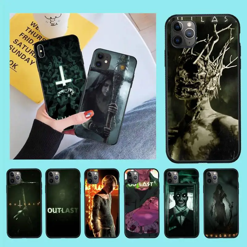 CUTEWANAN ужасная игра Outlast 2 мягкий силиконовый черный чехол для телефона iPhone 11 pro XS MAX