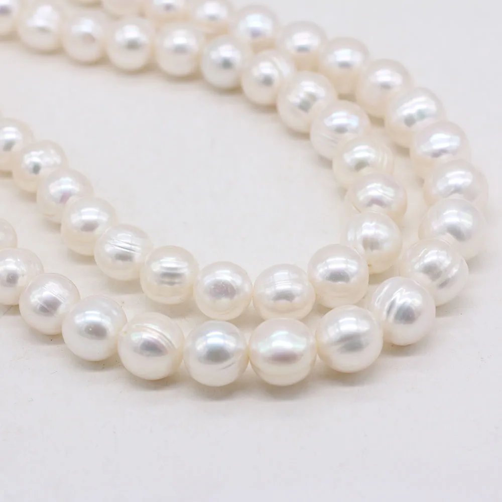 High Quality Natural Freshwater Pearl Beads Round Loose Beaded For Jewelry Making DIY Charms Bracelet Necklace Accessories 36cm