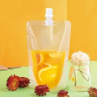 10pcs stand up packaging bags drink spout storage for beverage drinks liquid juice milk coffee