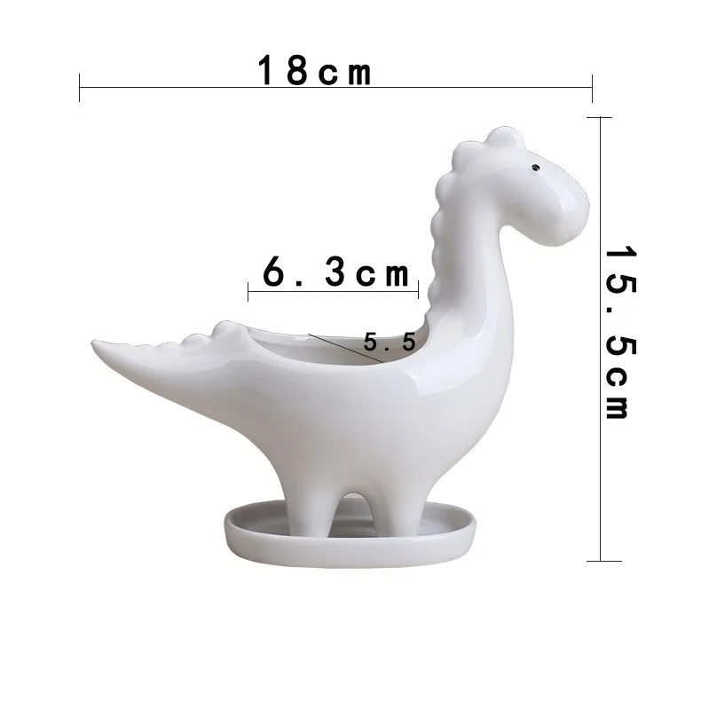 

Cartoon Desktop Succulent Flower Pot Cute Dinosaur Plant Pot Vase Garden Mini Bonsai Cactus Planter Pots for Home Decor
