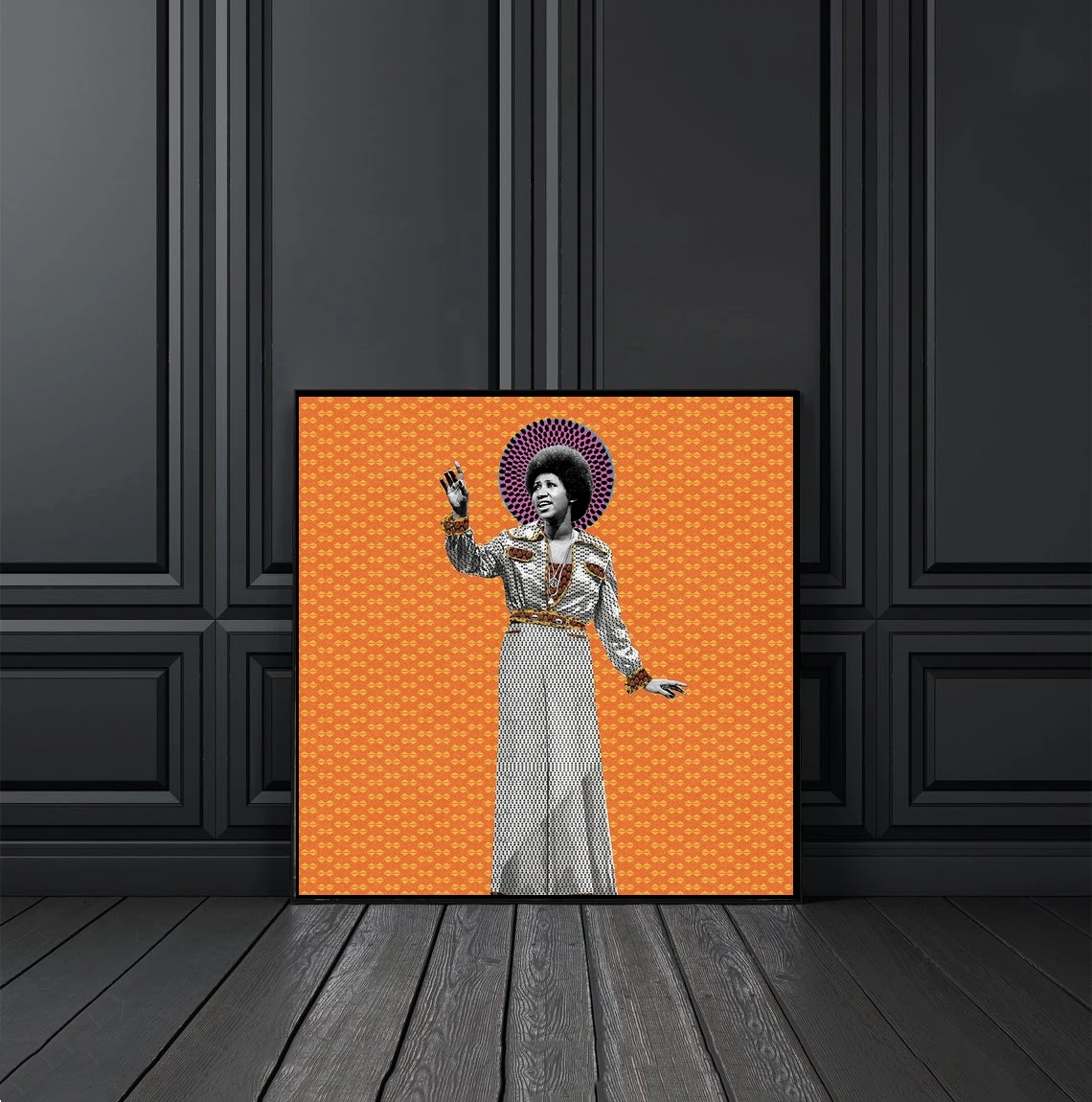 

ARETHA Aretha Franklin Music Album Cover Poster Canvas Print Rap Hip Hop Music Star Singer Home Wall Painting Decoration