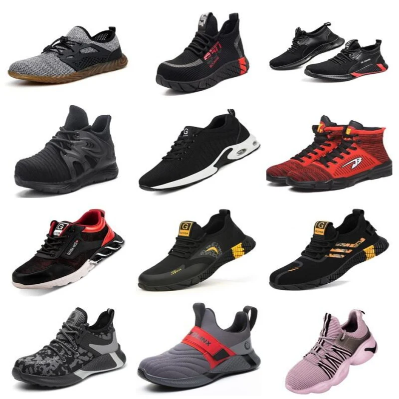 Кроссовки мужские и женские дышащие защитные ботинки защита от ударов легкий