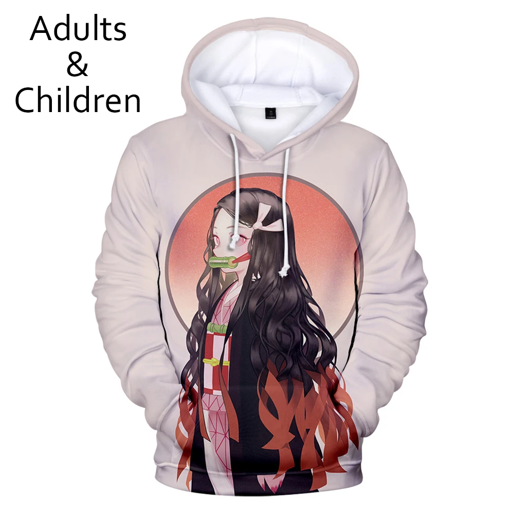 Новый Kimetsu без Yaiba толстовки с рисунком из аниме Harajuku Kawaii Детские худи для