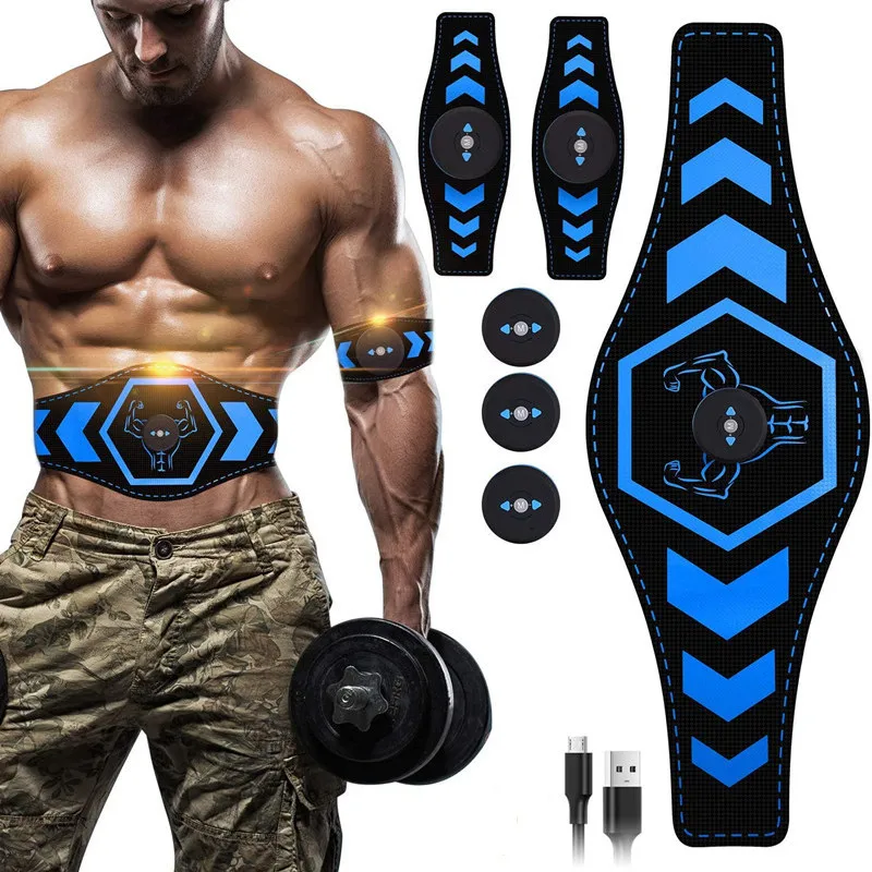 

EMS Trainer Abdominal Muscle Stimulator USB Connect Abs Fitness Equipment Training Gear Muscles Electrostimulator Toner Massage
