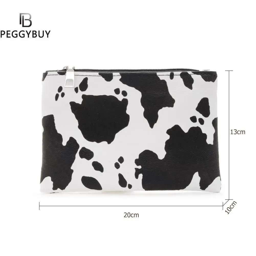 

Portable PU Leather Handbag Women Casual Coin Purse Daily Zipper Animal Print Wallet Phone Money Pouch Bags