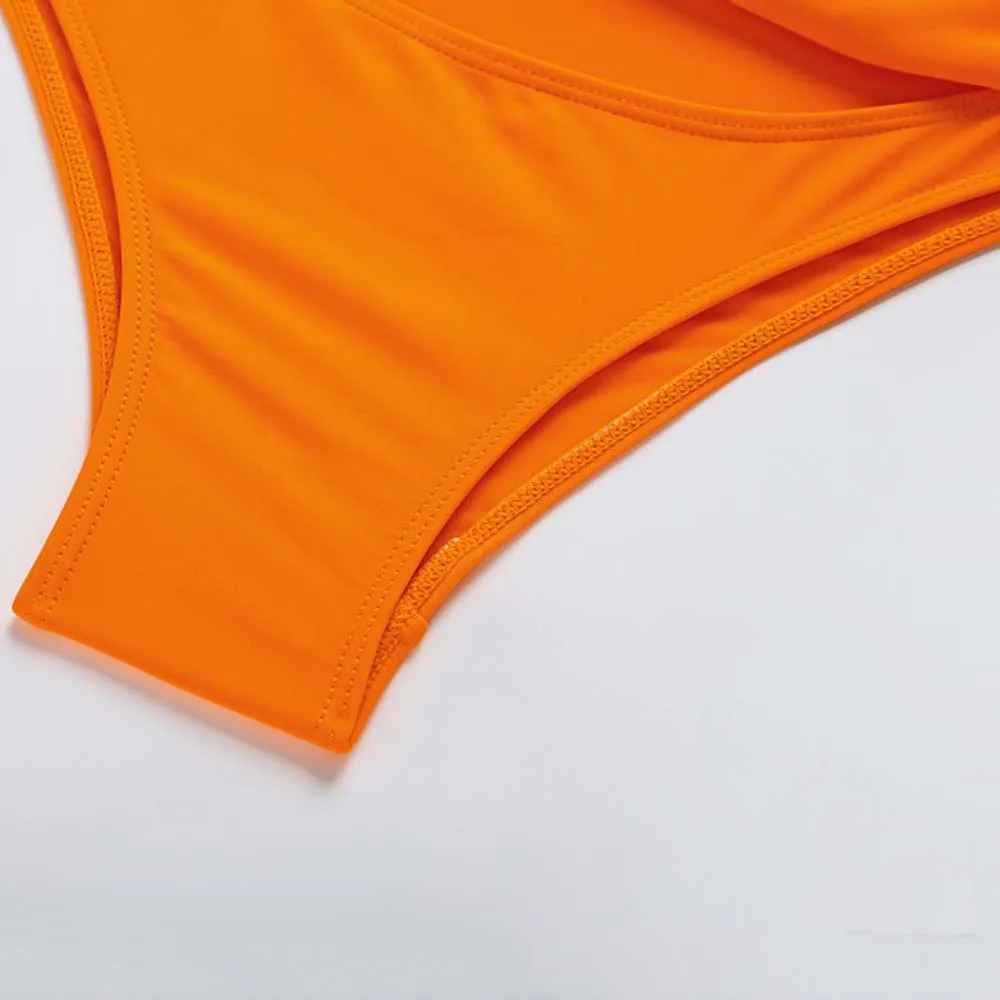 

Shuizhamou Summer New Hollow Bikini One Shoulder Unique Swimwear Wholesale Brand Beachwear Women Sexy High Waist Two piece sets