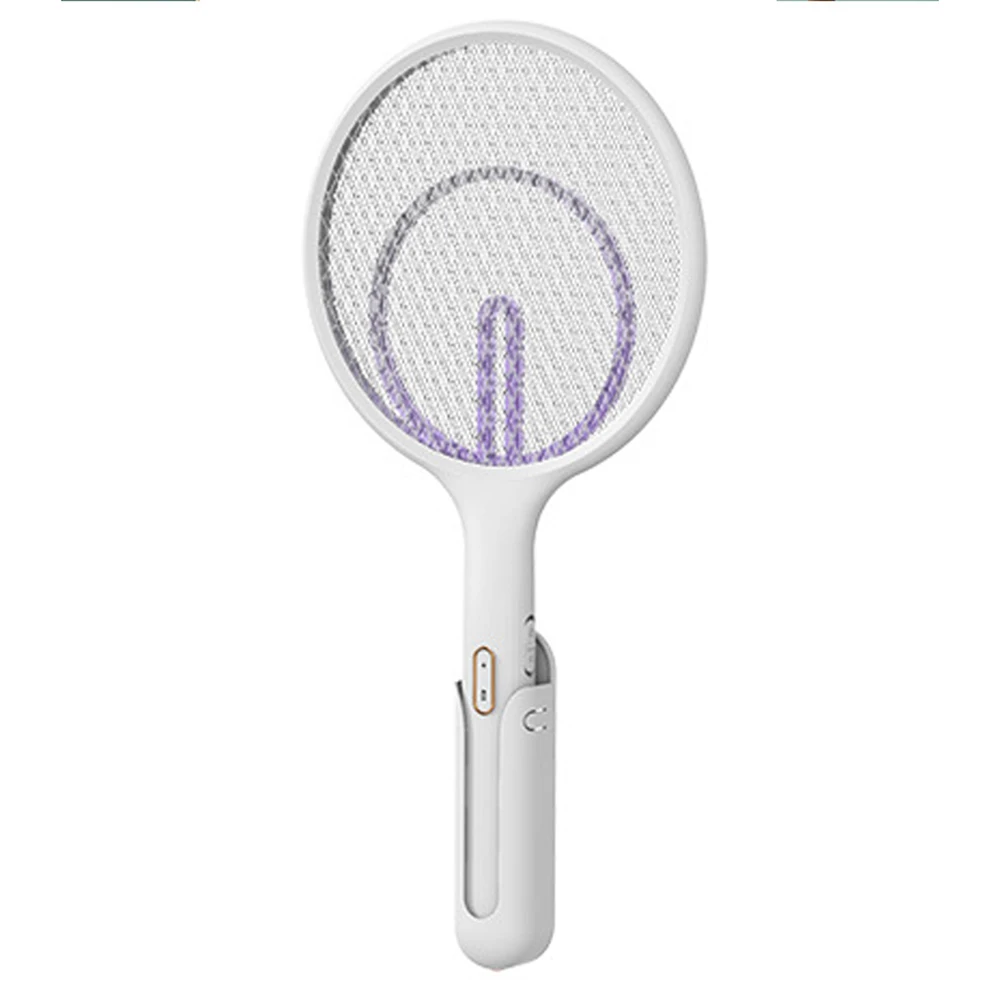 

Electric Fly Swatter Rechargeable Bug Zapper Tennis Racket 3 Layer Mesh Handheld Bug Zapper for Pest Control no radition