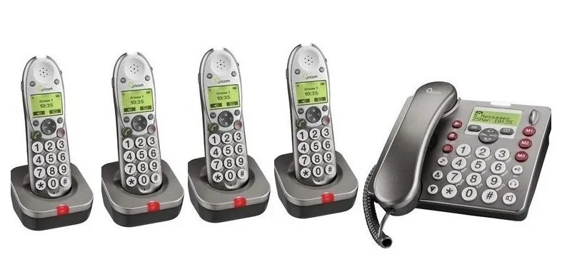 5 device Цифровой беспроводной телефон с автоответом и диктофоном, межтелефонным звонком и быстрым циферблатом, подсветкой ЖК-беспроводной домашний телефон Handfree - Цвет: 5 device