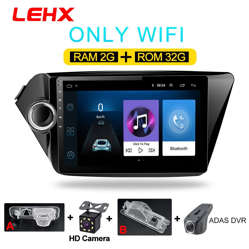K3-932-S-CAM-DVR 2din Android 8,1 автомобиль радио мультимедиа плеер gps navigatio для Kia RIO 3 4 Rio 2010 2011 2012 2013 - Цвет: K3-932-S-CAM-DVR