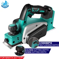 18v cordless handheld electric planer with wrench 15000rpm 82mm cutting width for makita 18v battery wood cutting tool